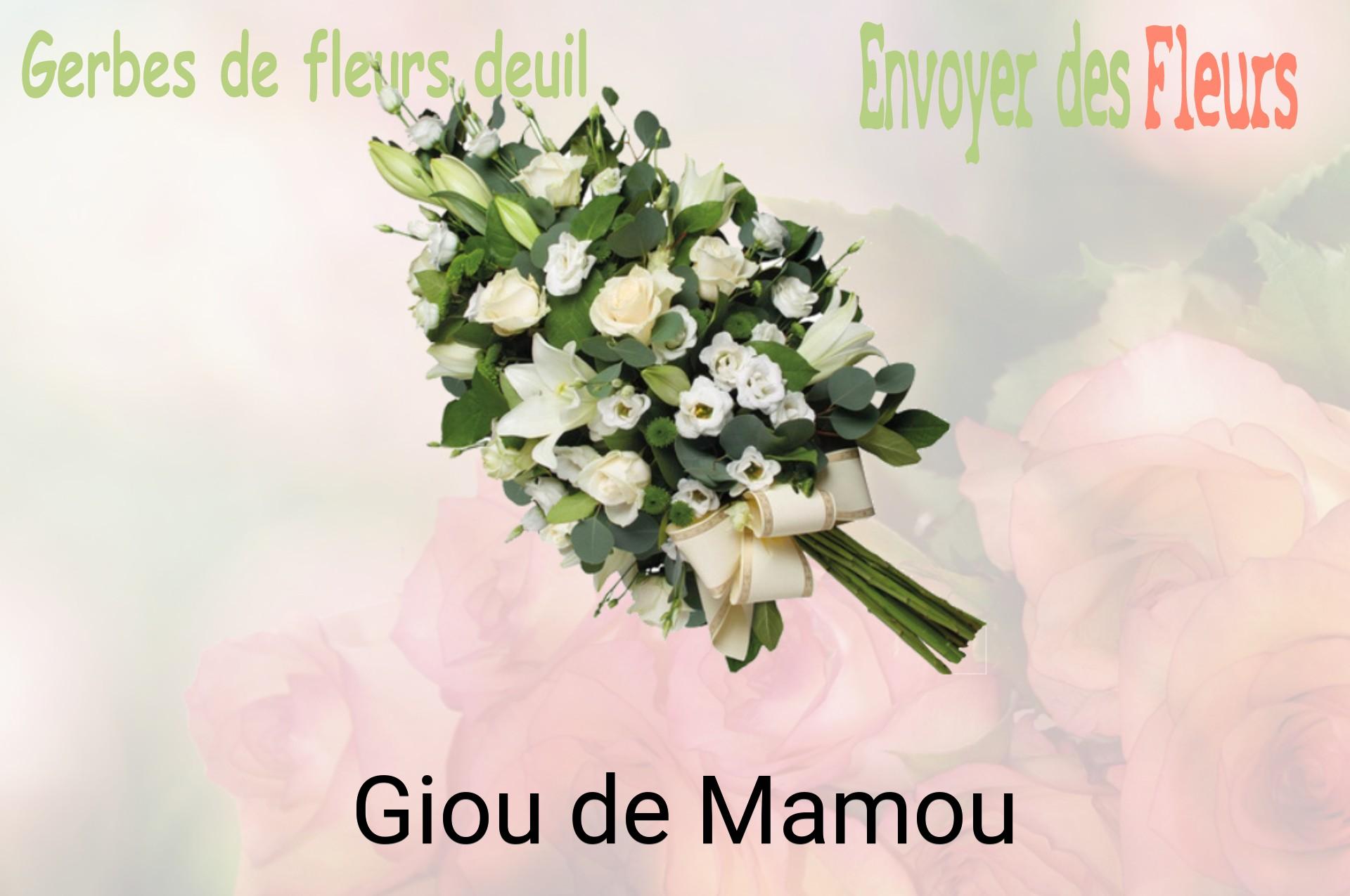 Gerbe de fleurs de deuil livrée à Giou-de-Mamou